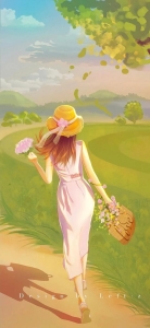 可人的手机壁纸少女：唯美女孩手机壁纸套图(6)