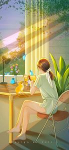 可人的手机壁纸少女：唯美女孩手机壁纸套图(8)